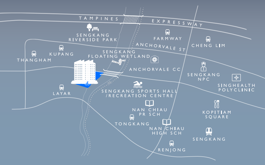 Riverbank Condo Location Map